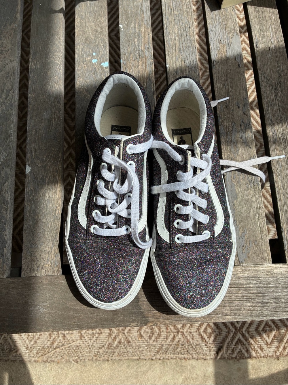 Vans Grey Glitter Low-top sneakers size 7.5